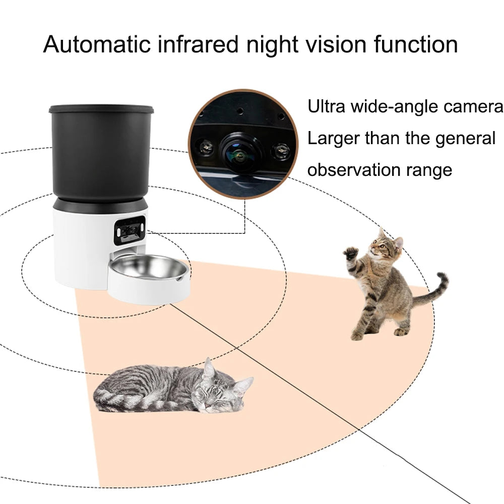 cat feeder with high-definition camera