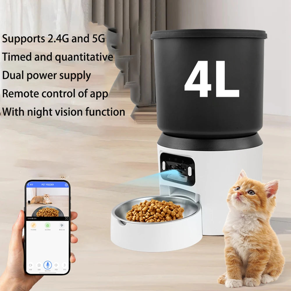 cat feeder with high-definition camera